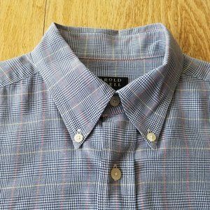 Harold Powell Men's Size L Multicolor Long Sleeve Button Up Shirt with Pocket